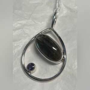 Labradorite and Iolite pendant